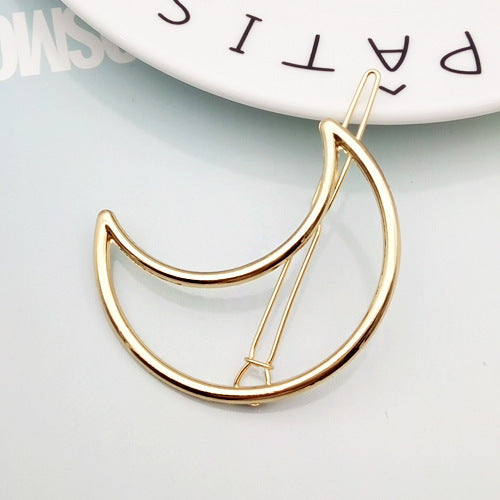 Wholesale 12PCS Triangle Moon Round Geometric Retro Hairpin